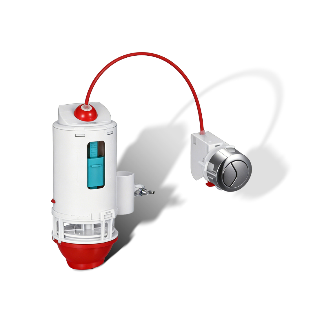 Cable control dual flush valve conversion kit for toilet tank universal 2 inch