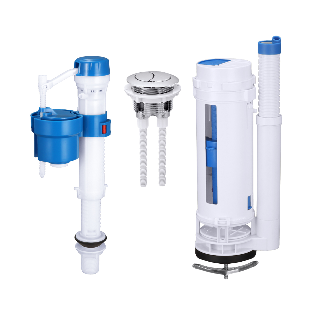 toilet fill valve and dual flush valve kit blue white universal repair kit