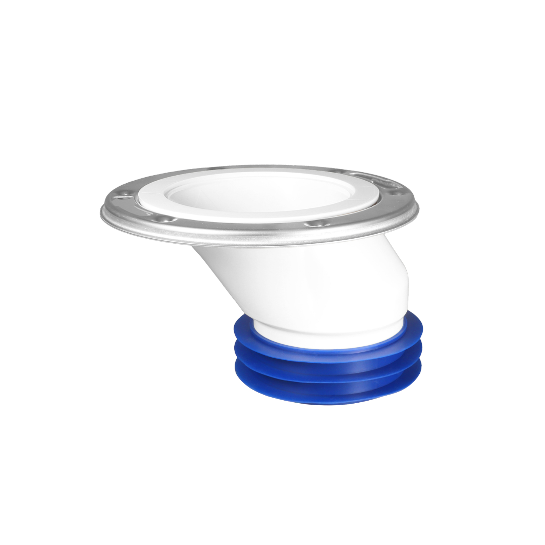 4 Inch Offset Toilet Flange Adapter | Eccentric Toilet Drain Relocation Flange