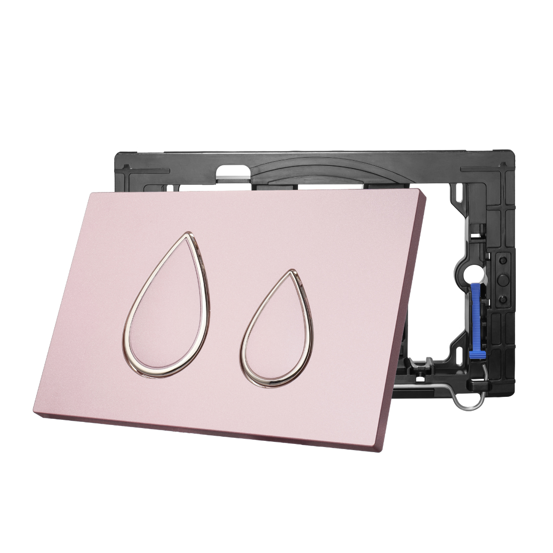 T2813 Geberit Sigma-Compatible Dual Flush Plate | Teardrop Buttons and Multiple Finishes